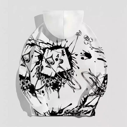 3D Hoodie Explosion with  Ace of Spades Design